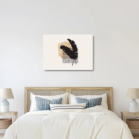 Üveg kép - Absztrakció trópusi levelekkel N⁰4 (70x50 cm)