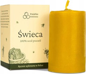 Méhviasz gyertya henger 9 cm Díszdobozban 100% Méhviasz