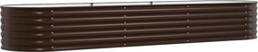 vidaXL Emelt Ágy Barna 320 x 80 x 44 cm Acél