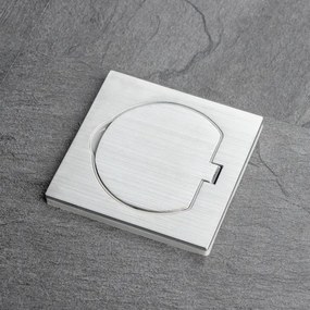 Brilagi - Kültéri beépített padló aljzat IP55 matt króm négyzet