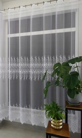 Mg Függöny jacquard 30569 Fehér 300x250cm kész M szalaggal