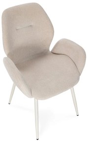 Bézs kárpitozott étkezőfotel szett 2 db-os Ansu – Marckeric