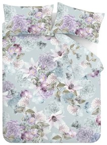 Világoskék egyszemélyes ágyneműhuzat 135x200 cm Floral Serenity – RHS
