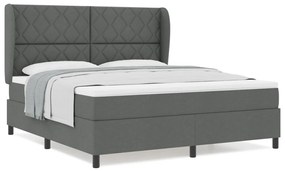 Boxspring Ágy Matrac Kíséretében Sötétszürke Színben, 180x200 cm Szövet