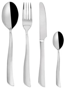 Ezüstszínű rozsdamentes acél evőeszköz készlet 24 db-os Shape – Orion