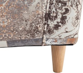 Füles fotel, szövet vintage barna, CHARLOT