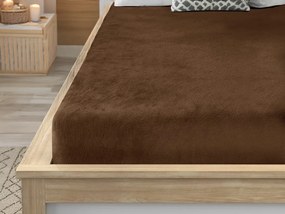 Mikroplüss lepedő SOFT 160x200 cm barna