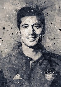 Poszter, Robert Lewandowski, #9 , Bal, RL9, Lengyel