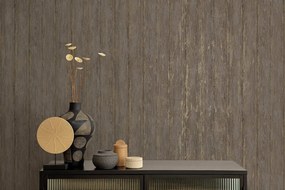Holden Decor Textura Sapele arany-ezüst deszkamintás fémhatású vlies tapéta – 66150