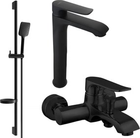 Mexen Pecos DS62 fürdőkád csaptelep szett, fekete - 72713DS62-70