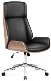 Premium Főnöki szék kényelmes irodai szék Modern Igazgatói szék, fej- és nyaktámasszal, műbőr, fekete.