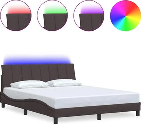 vidaXL sötétbarna szövet ágykeret matrac nélkül Hanko 160 x 200 cm