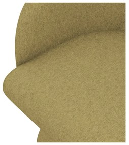 Mustársárga kárpitozott étkezőfotel Kanoa – Makamii