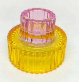 Üveg gyertyatartó 2 az 1-ben