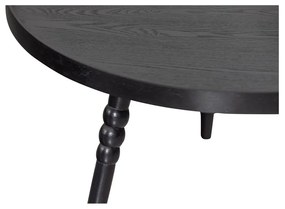 Ponto fekete dohányzóasztal, ø 75 cm - WOOOD