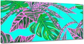 Vászonkép 180x90 Monstera Rózsalevelek