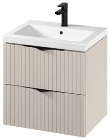 Cersanit S801-541 - TIRSO fali fürdőszobai szekrény mosdóval 60x45 cm bézs