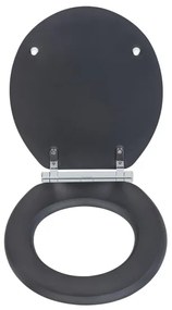 WENKO 25218100 - MORRA WC ülőke, 35x42 cm, antracit/ezüst