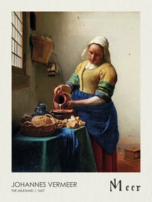 Reprodukció The Milkmaid (1657), Johannes Vermeer