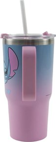 Disney Lilo és Stitch, A csillagkutya Alien 626 rozsdamentes acél thermo szívószálas kulacs 520 ml