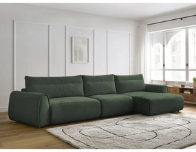 Sötétzöld sarokkanapé Aden – Bobochic Paris