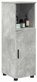 Fürdőszoba Székény ajtóval Beton szürke 30 x 35 x 95 cm Faanyag