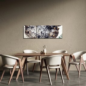 Kép - pezsgő a jégben (órával) (90x30 cm)