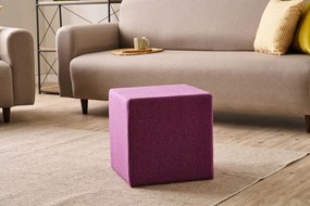 Puff, szögletes, szövet, lila