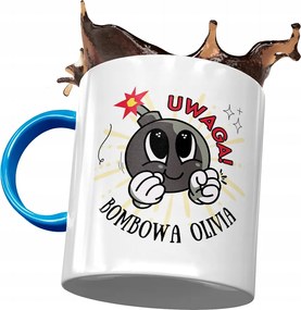 Kék Bögre Olivia Barátnő Feleség Ajándék Nyomtatott Fotóval