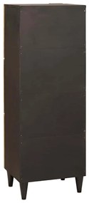Oldalsó szekrény tárolóval Fekete és arany 40 x 33.5 x 110 cm