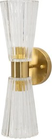 Aranyszínű üveg fali lámpa Prague – Mauro Ferretti