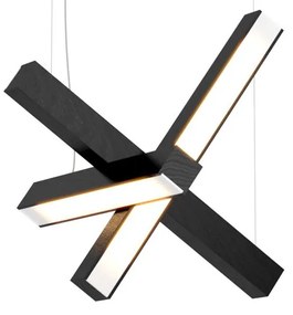 Függeszték LED40 kereszt alakú, többféle változatban - TUNTO Modell: tölgy, feketére pácolt