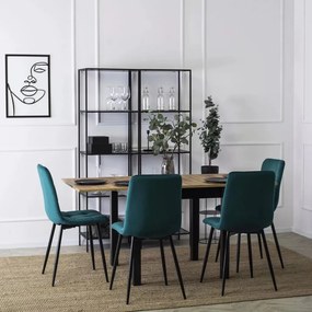 Türkíz Bársony Étkezőszék. PERU Belföldi Raktárról