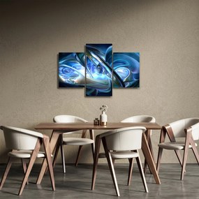Kék fraktálos kép (90x60 cm)