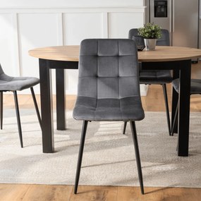Krzesło PERU Szare Welurowe