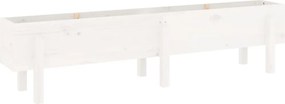 vidaXL fehér tömör fenyőfa kerti magaságyás 160 x 30 x 38 cm