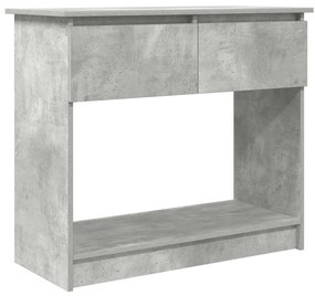 betonszürke konzolasztal fiókokkal 85,5x38,5x74,5 cm