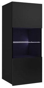 Függesztett vitrin   Brolani BR11 (fekete + fényes fekete) (kék LED világítással). 1106337