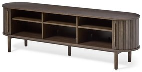 Barna TV-állvány tölgyfa dekorral 180x56x40 cm Meta – Unique Furniture