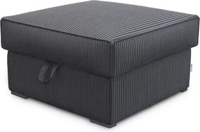 Taburet SMART COSARO XL tárolóval 71x71 cm, sötétszürke