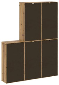 5 db tömörfa fenyőfa oldalsó szekrény ODDA 40x24x79 cm