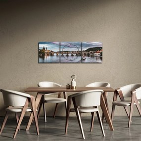 Vltava képe (órával) (90x30 cm)