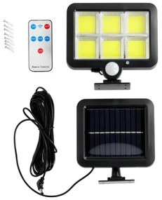 LED napelemes reflektor szenzorral LED/1,5W/3,7V 6000K IP44 1200 mAh