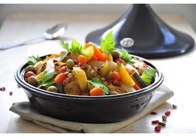 Flame fekete tajine edény, ⌀ 32 cm - Emile Henry