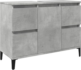 vidaXL betonszürke szerelt fa mosdószekrény 80 x 33 x 60 cm
