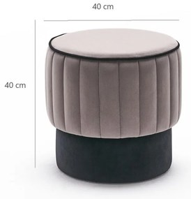 Rose Puf Grey zsámoly