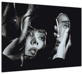 Kép - Tükörbe nézve (üvegen) (70x50 cm)