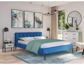 Kárpitozott ágy MILAN mérete 180x200 cm Kék