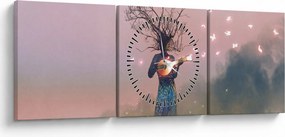 Kép - Revitalizált természet (órával) (90x30 cm)