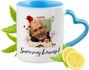 Janusz Corwin-Mikke Kék Bögre Szív Alakú Füllel Ajándék